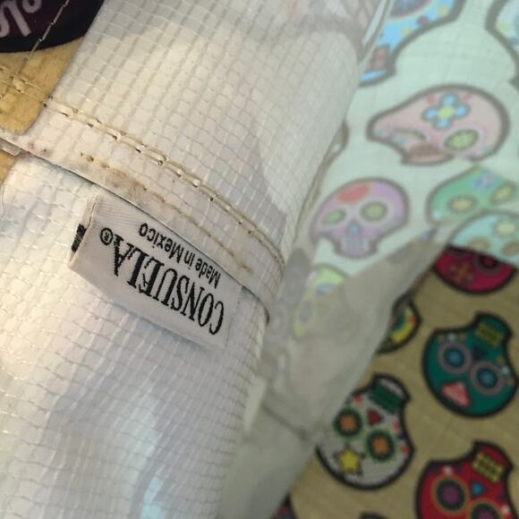 Consuela Grab N' Go Basic Sugar Skulls Tote Bag Everyday Yellow Retired Print - Picture 12 of 12